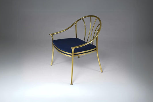 Fauteuil en laiton italien du XXe siècle, 1970-1980 