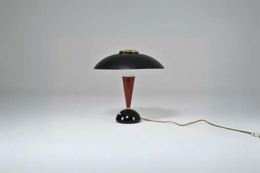 Lampe de table Art Déco en métal italien, années 1960