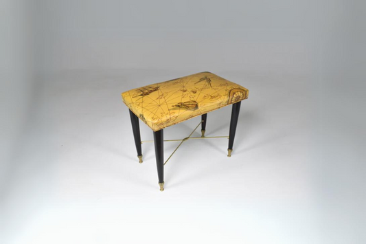 Tabouret de piano nautique italien du milieu du siècle des années 1950