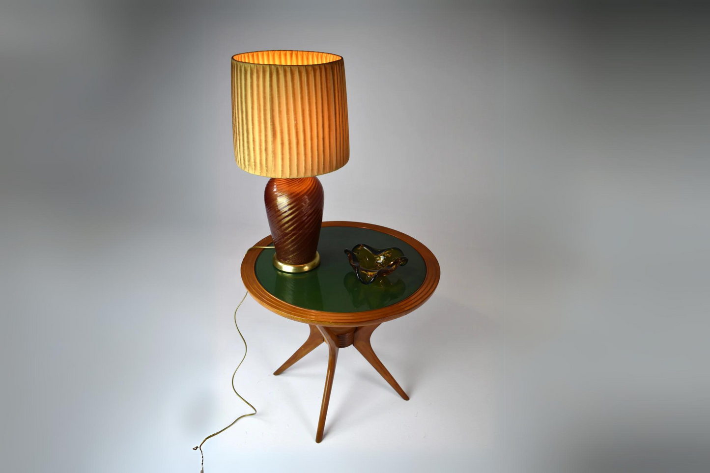 Lampe de table italienne en verre de Murano des années 1970 par Tommaso Barbi