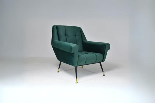 Fauteuil italien restauré du milieu du siècle des années 1950