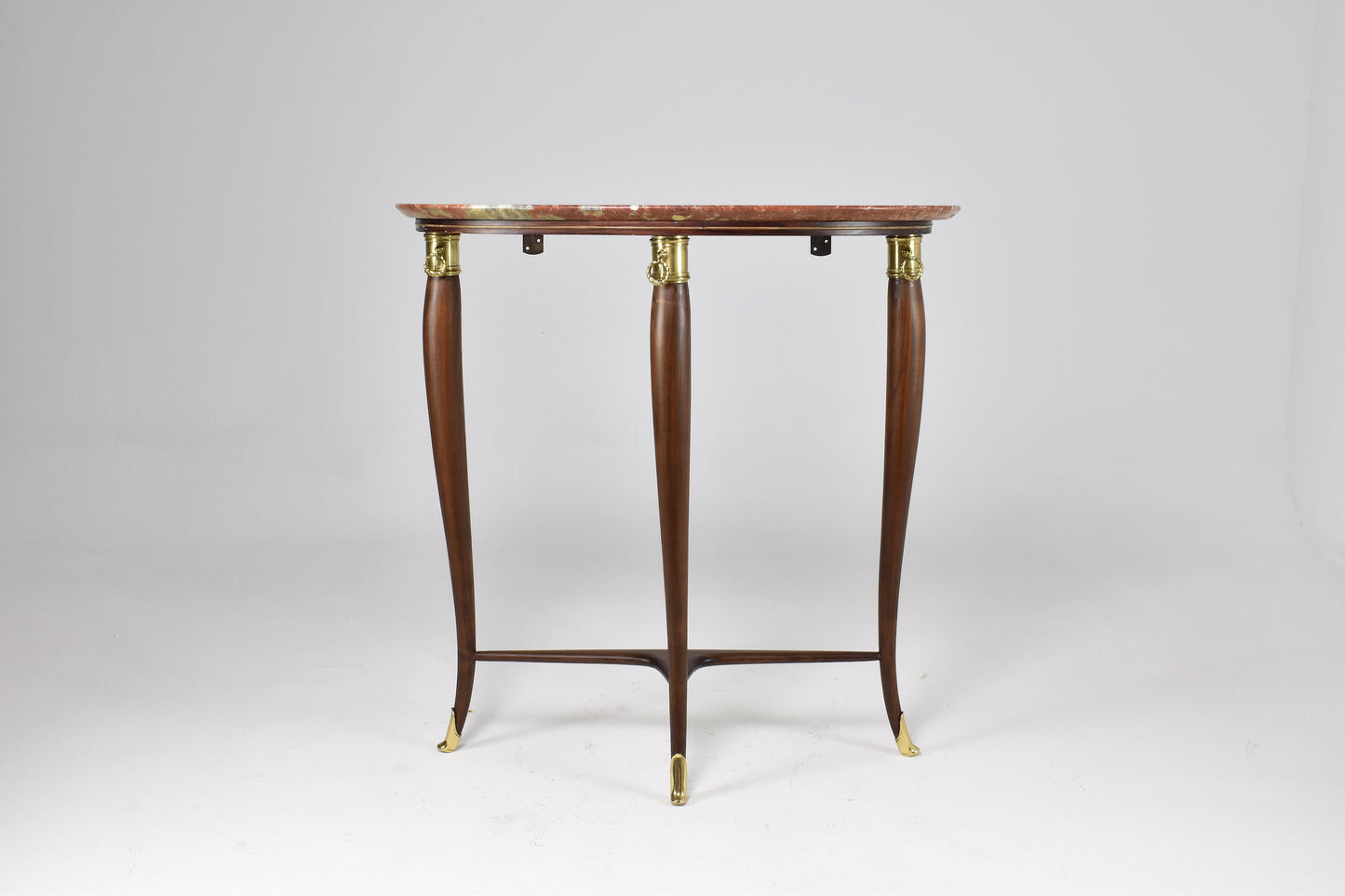 Table console en marbre demi-lune italienne des années 1950