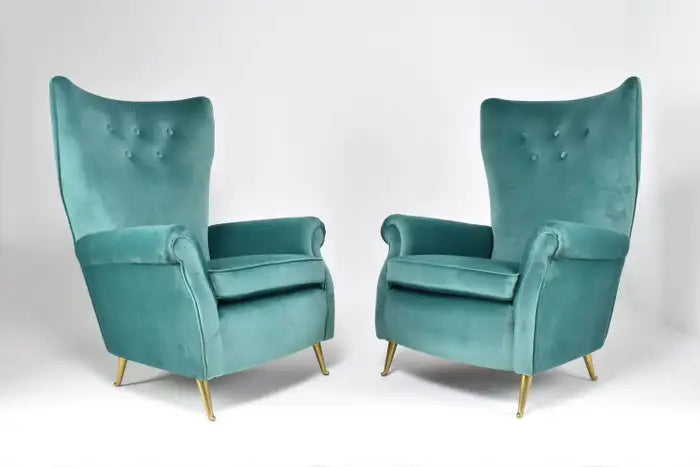 Fauteuils italiens du milieu du siècle par ISA Bergamo, lot de deux, années 1950