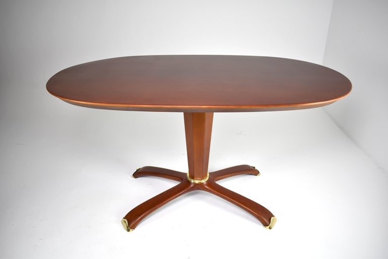 Table en bois italienne des années 1950 par Osvaldo Borsani