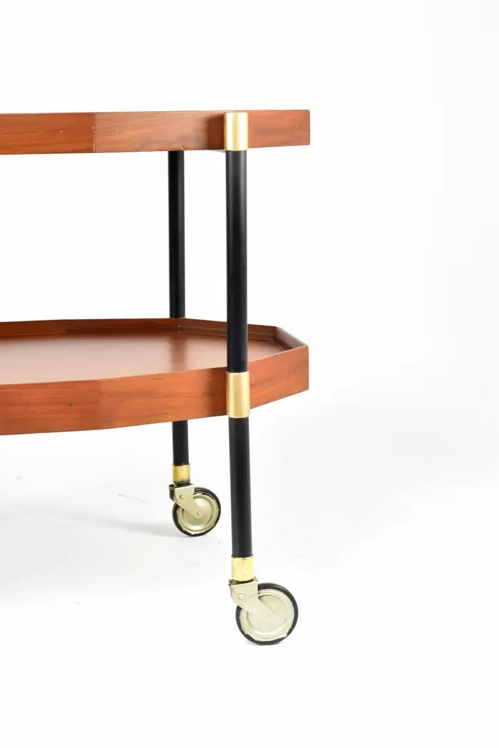 Italian Wood & Metal Trolley by Bergonzi, 1950s