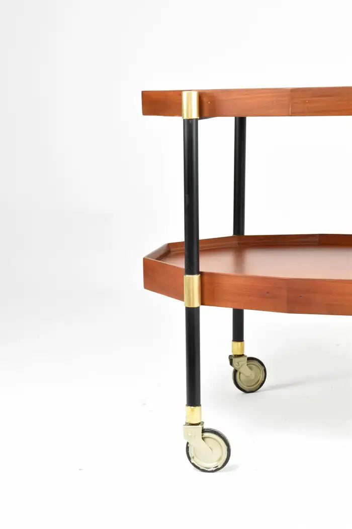 Italian Wood & Metal Trolley by Bergonzi, 1950s