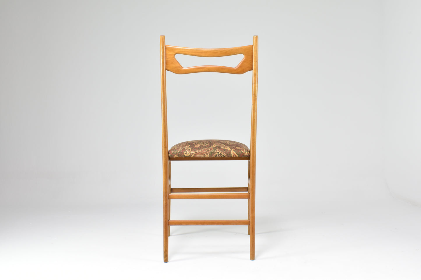 Lot de quatre chaises de salle à manger italiennes vintage en bois, années 1950