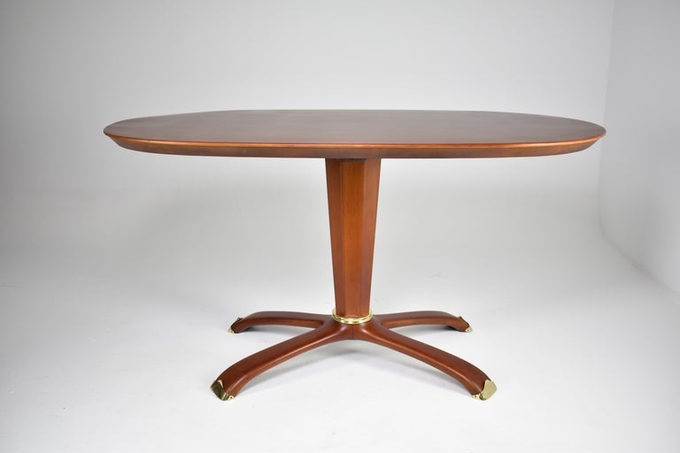 Table en bois italienne des années 1950 par Osvaldo Borsani