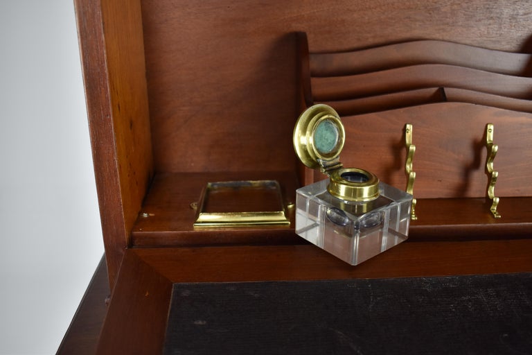 Bureau console français Sheraton Revival Bonheur du Jour 1930