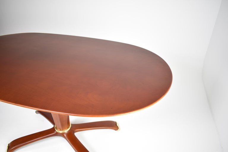 Table en bois italienne des années 1950 par Osvaldo Borsani