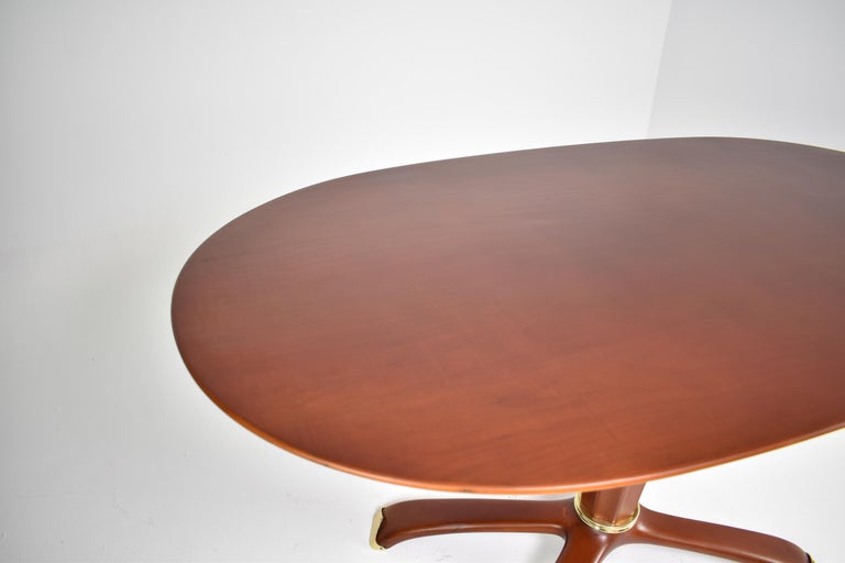 Table en bois italienne des années 1950 par Osvaldo Borsani