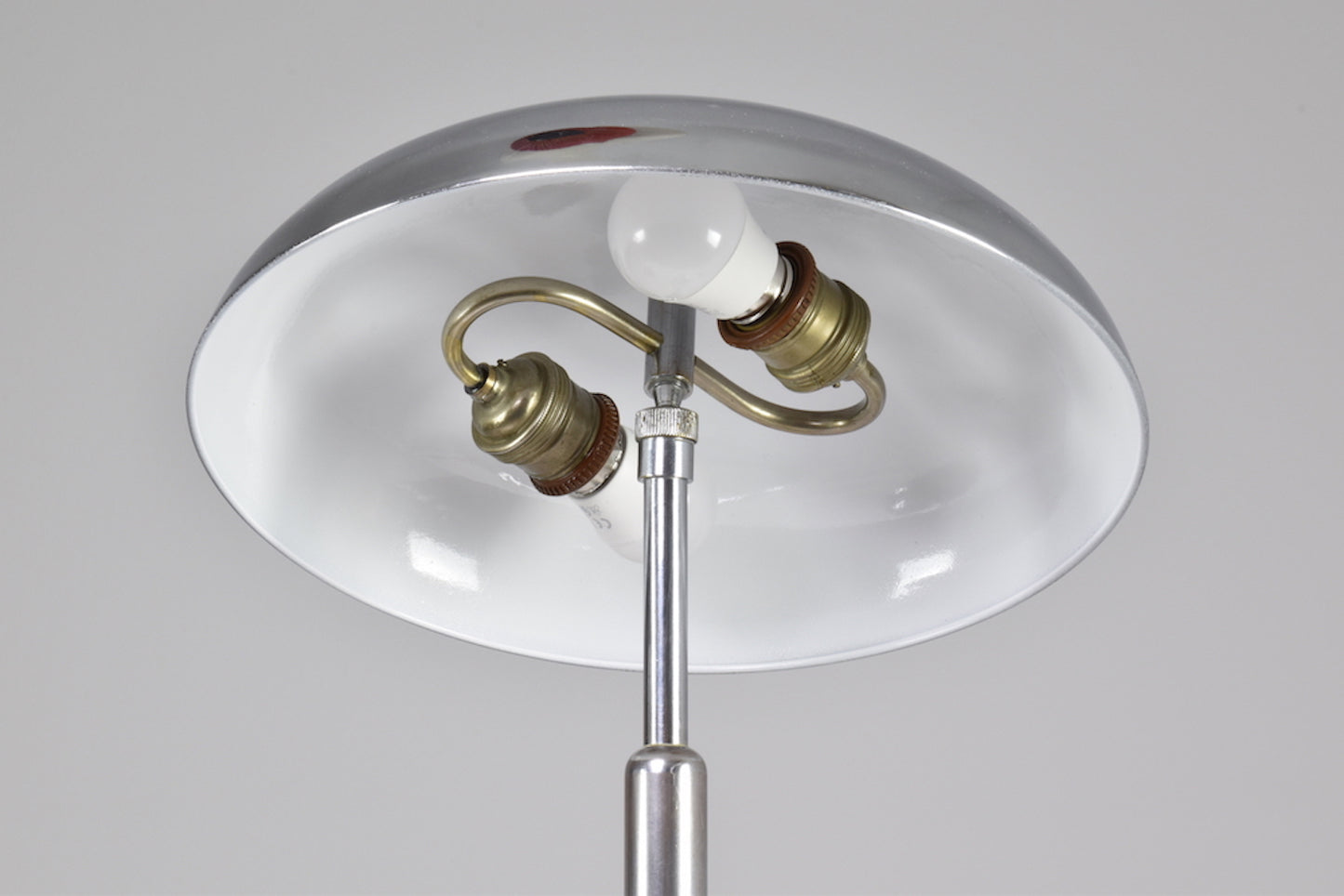 Lampes de table italiennes en nickel par Giovanni Michelucci, années 1950