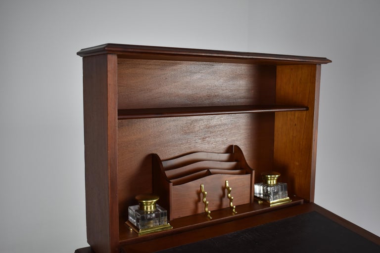 Bureau console français Sheraton Revival Bonheur du Jour 1930