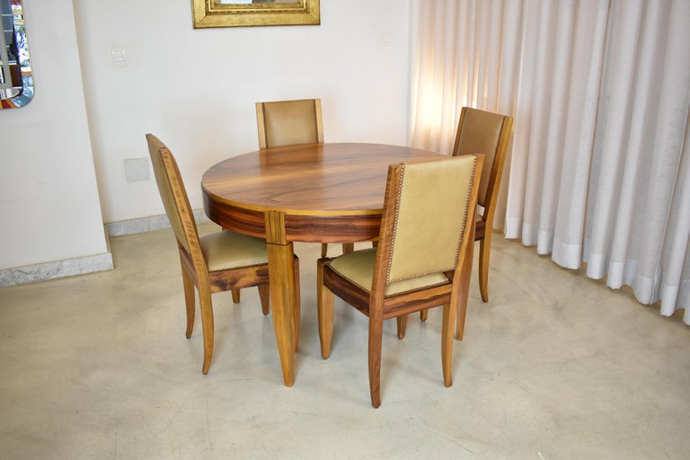 Table à manger en bois par André Sornay, France, années 1930