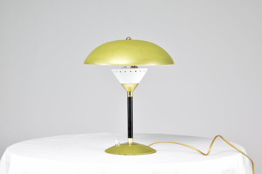 Lampe de table italienne en métal en forme de champignon, années 1970