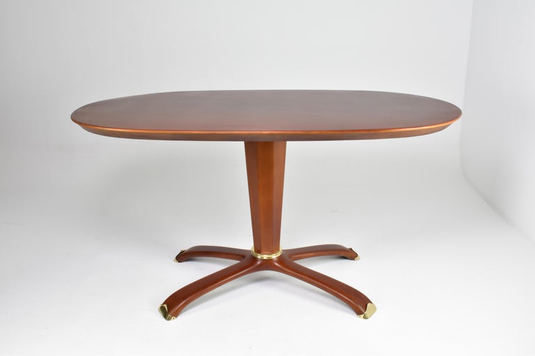 Table en bois italienne des années 1950 par Osvaldo Borsani