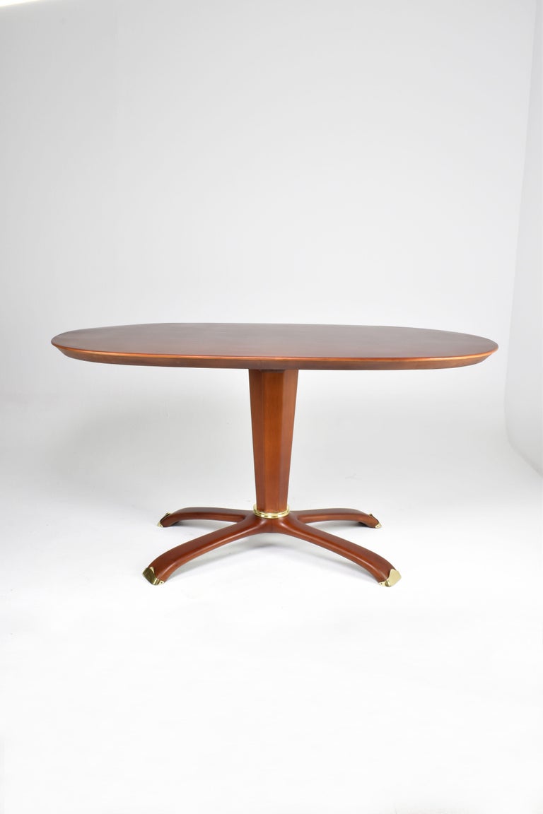 Table en bois italienne des années 1950 par Osvaldo Borsani