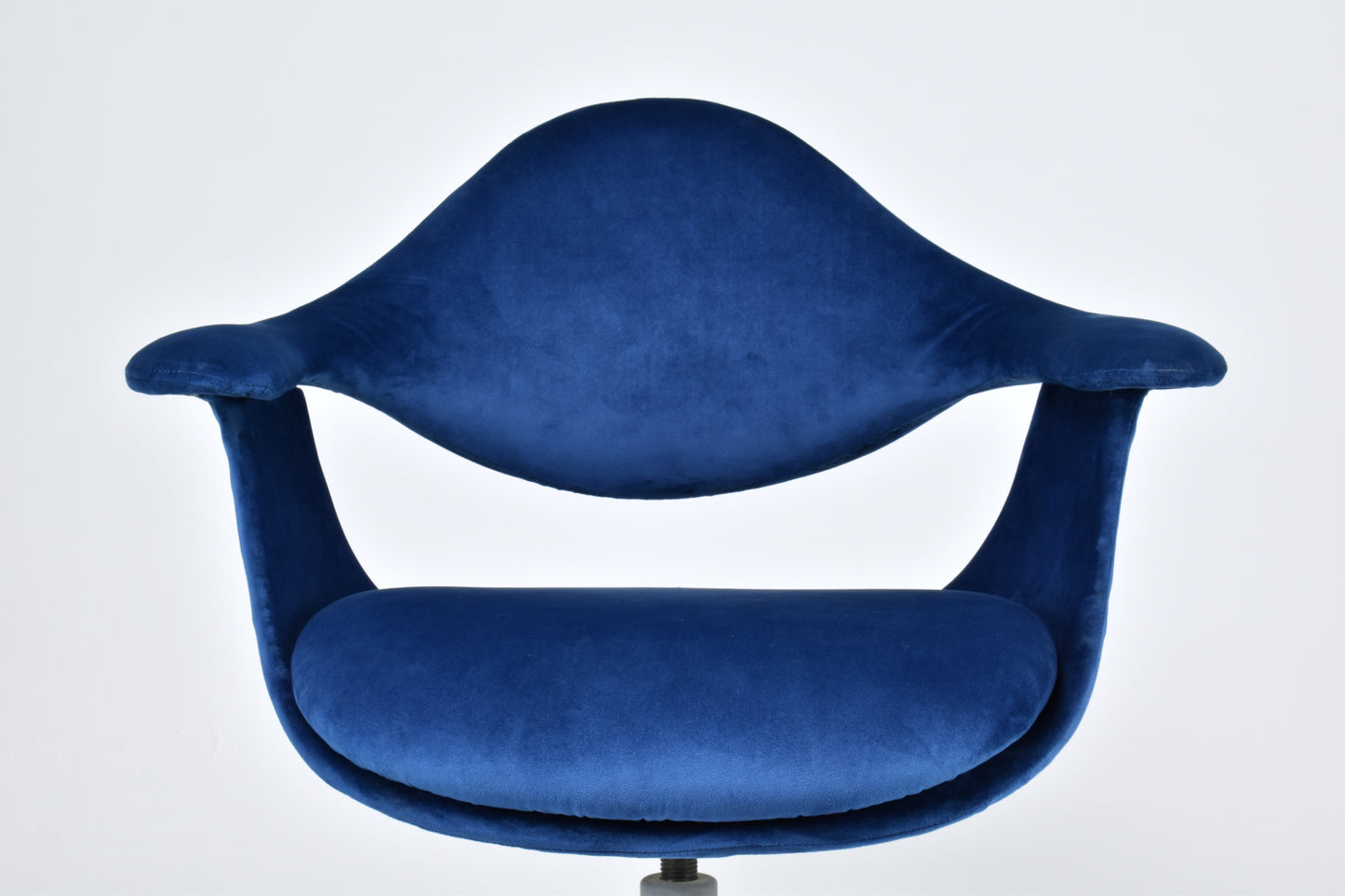 Fauteuil en velours et aluminium par George Nelson, États-Unis, années 1964