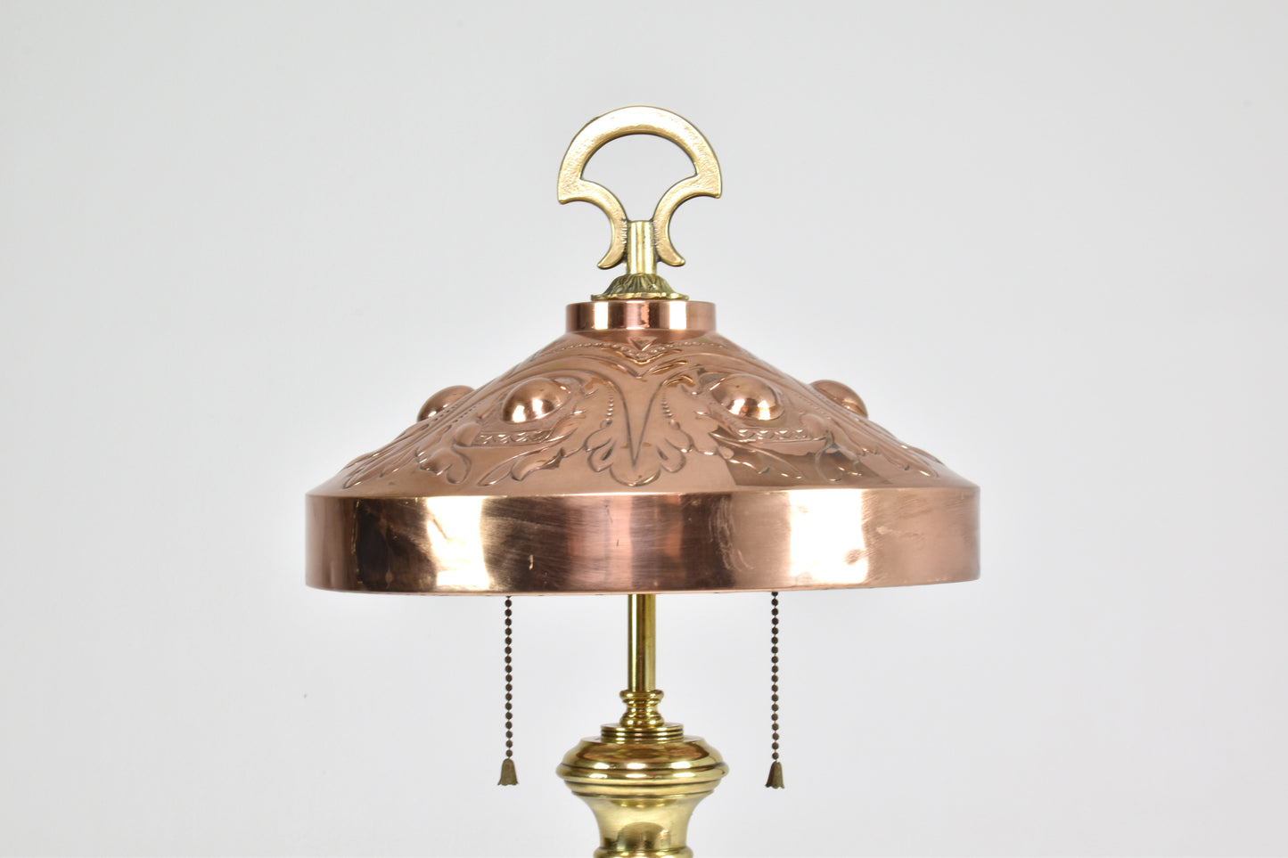 Lampe de table Art Nouveau en laiton et cuivre, années 1910-20