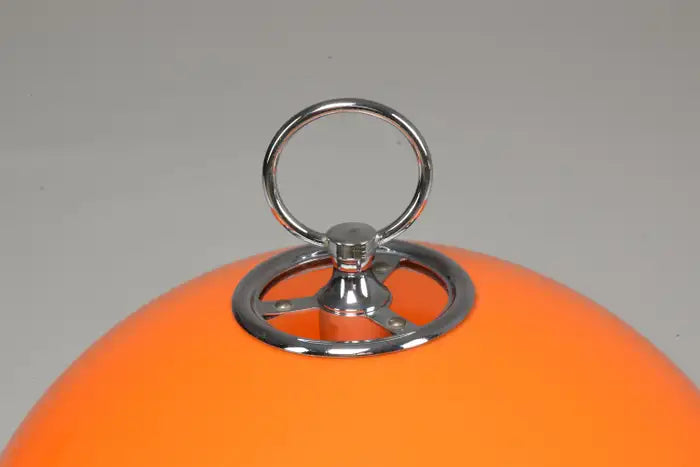 Lampe de table italienne des années 1970 avec abat-jour en forme de champignon orange