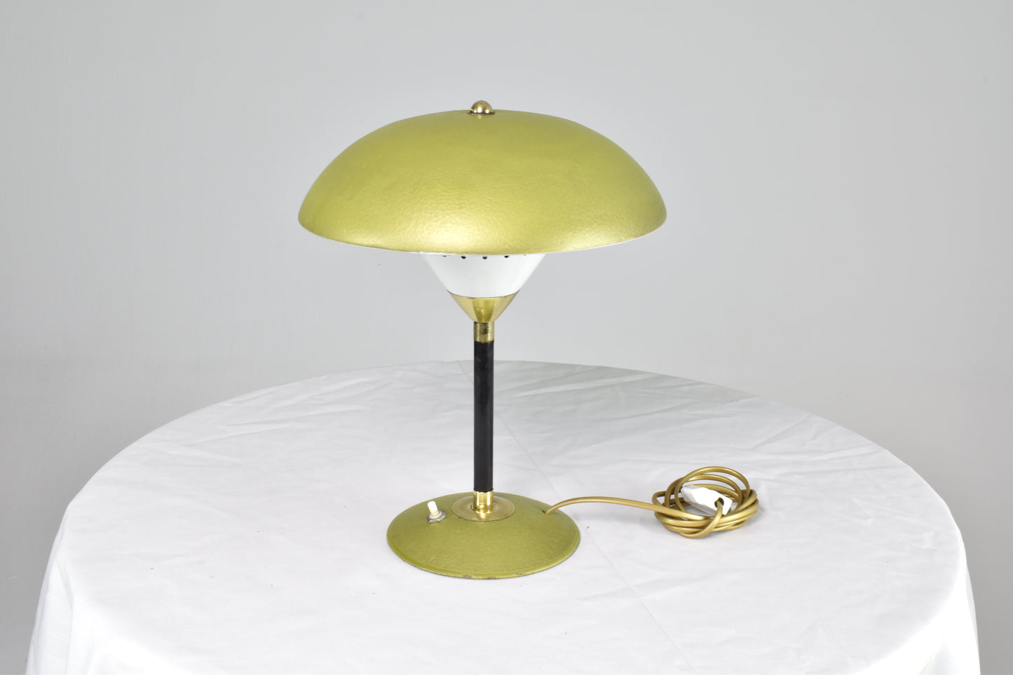 Lampe de table italienne en métal en forme de champignon, années 1970