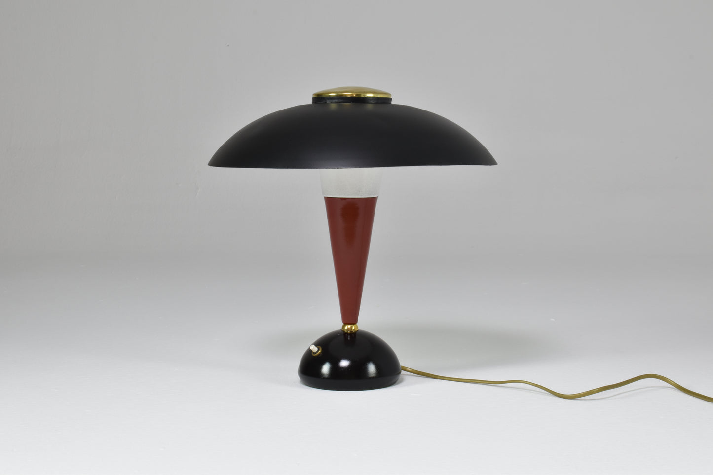 Lampe de table Art Déco en métal italien, années 1960