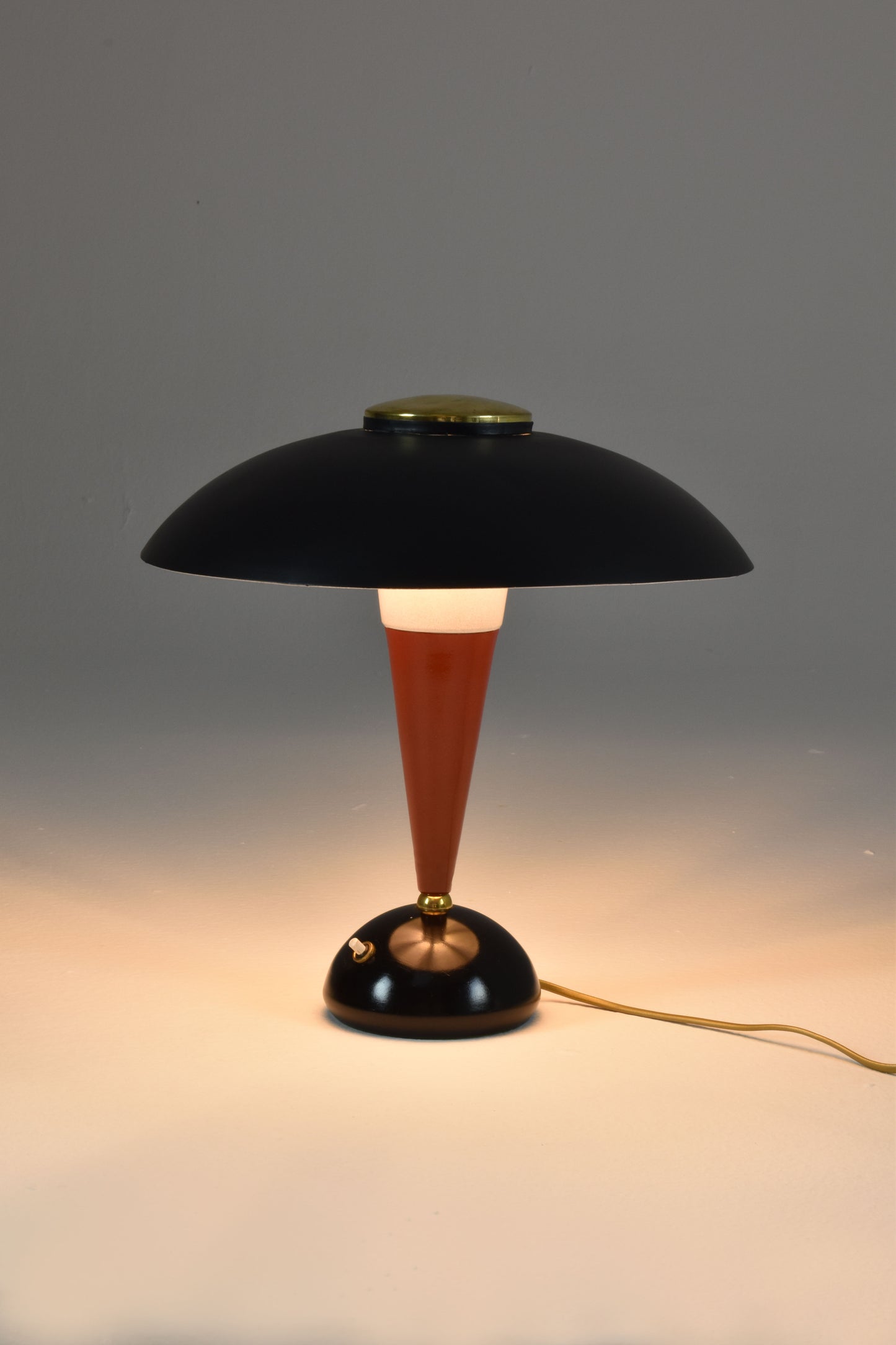 Lampe de table Art Déco en métal italien, années 1960