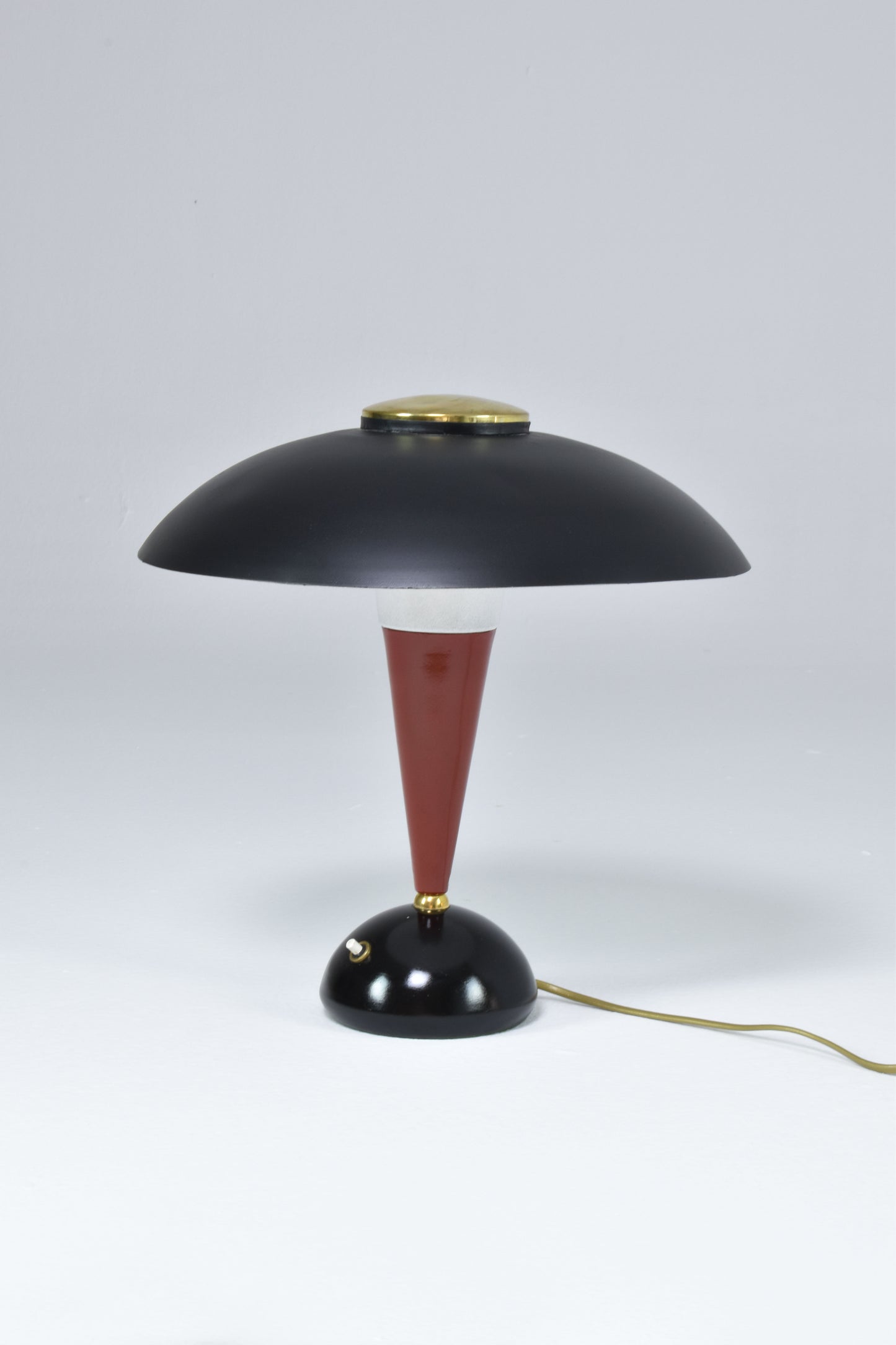 Lampe de table Art Déco en métal italien, années 1960