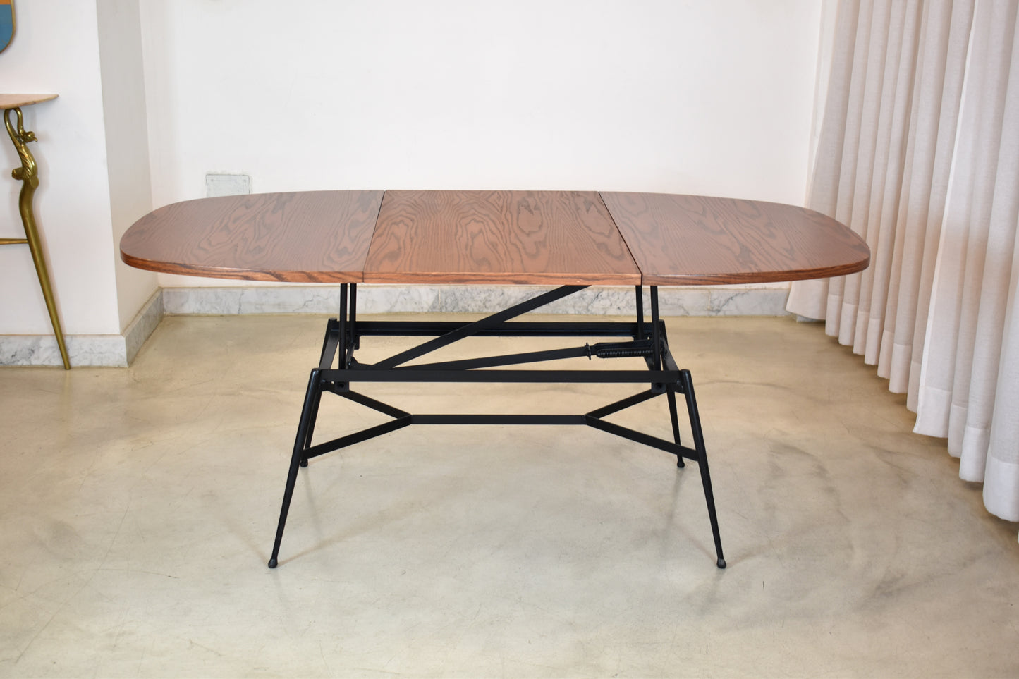 Table basse/salle à manger réglable scandinave des années 1960