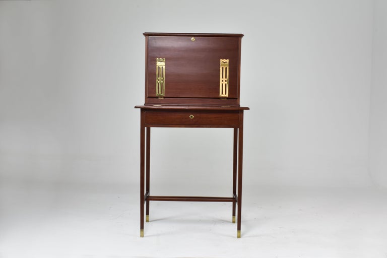 Bureau console français Sheraton Revival Bonheur du Jour 1930