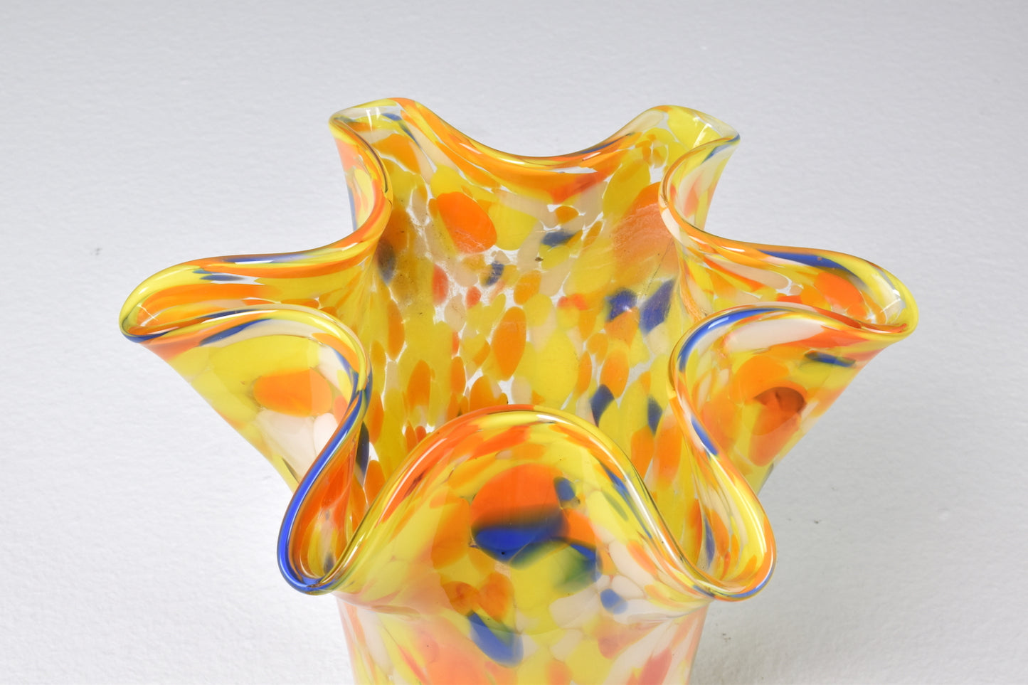 Vase en verre de Murano multicolore italien des années 1970