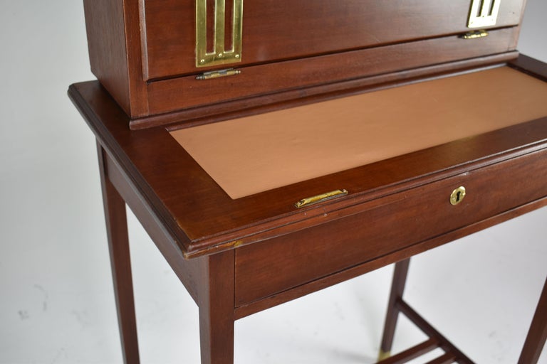 Bureau console français Sheraton Revival Bonheur du Jour 1930