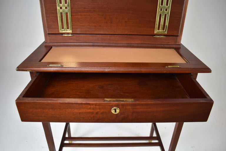 Bureau console français Sheraton Revival Bonheur du Jour 1930