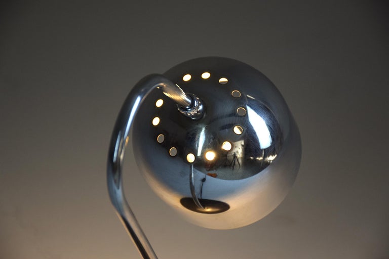 Lampe italienne vintage chromée, années 1960