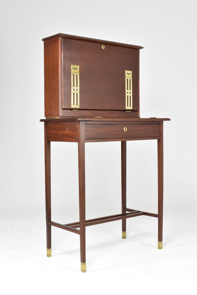 Bureau console français Sheraton Revival Bonheur du Jour 1930