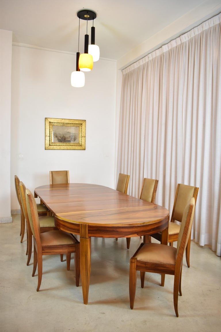 Table à manger en bois par André Sornay, France, années 1930