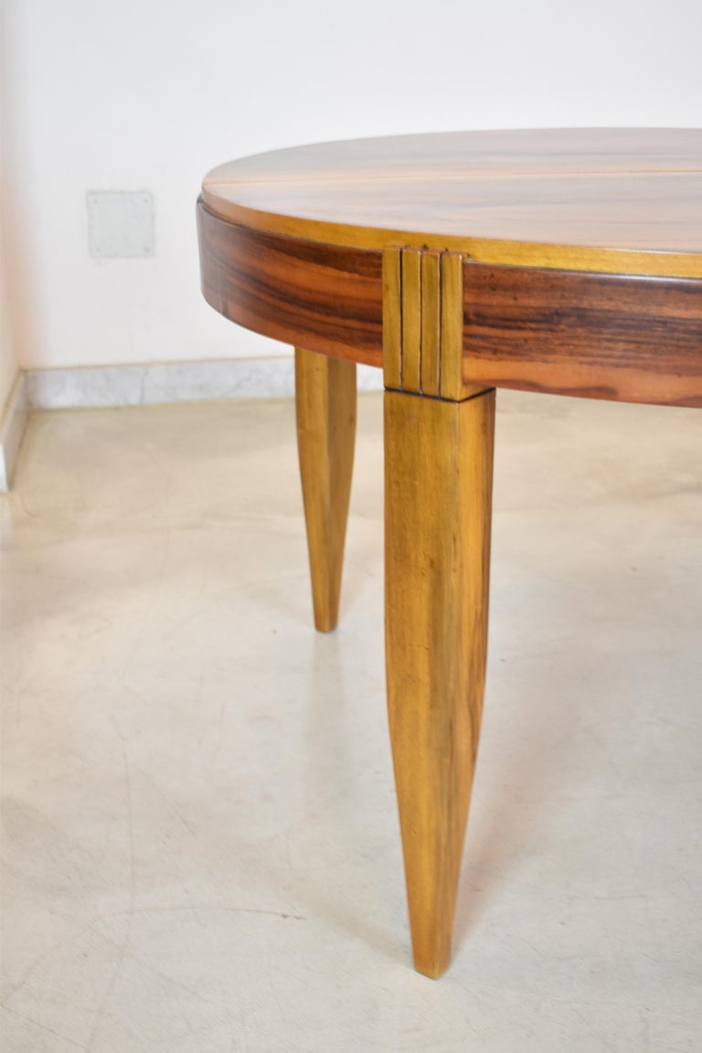 Table à manger en bois par André Sornay, France, années 1930