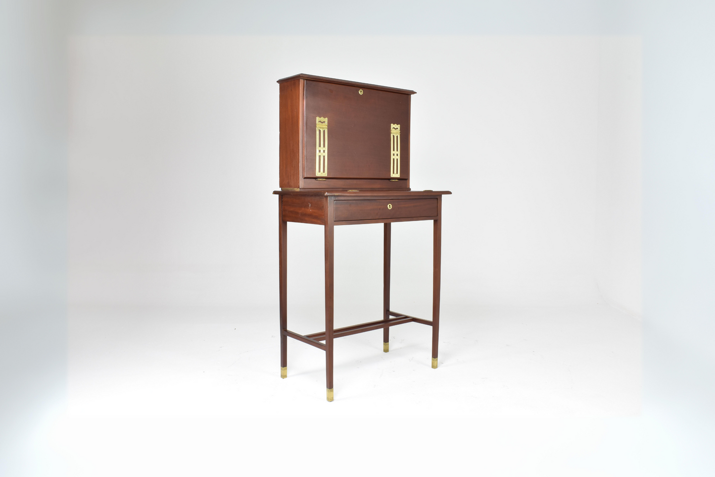 Bureau console français Sheraton Revival Bonheur du Jour 1930