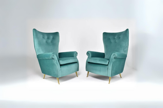 Fauteuils italiens du milieu du siècle par ISA Bergamo, lot de deux, années 1950