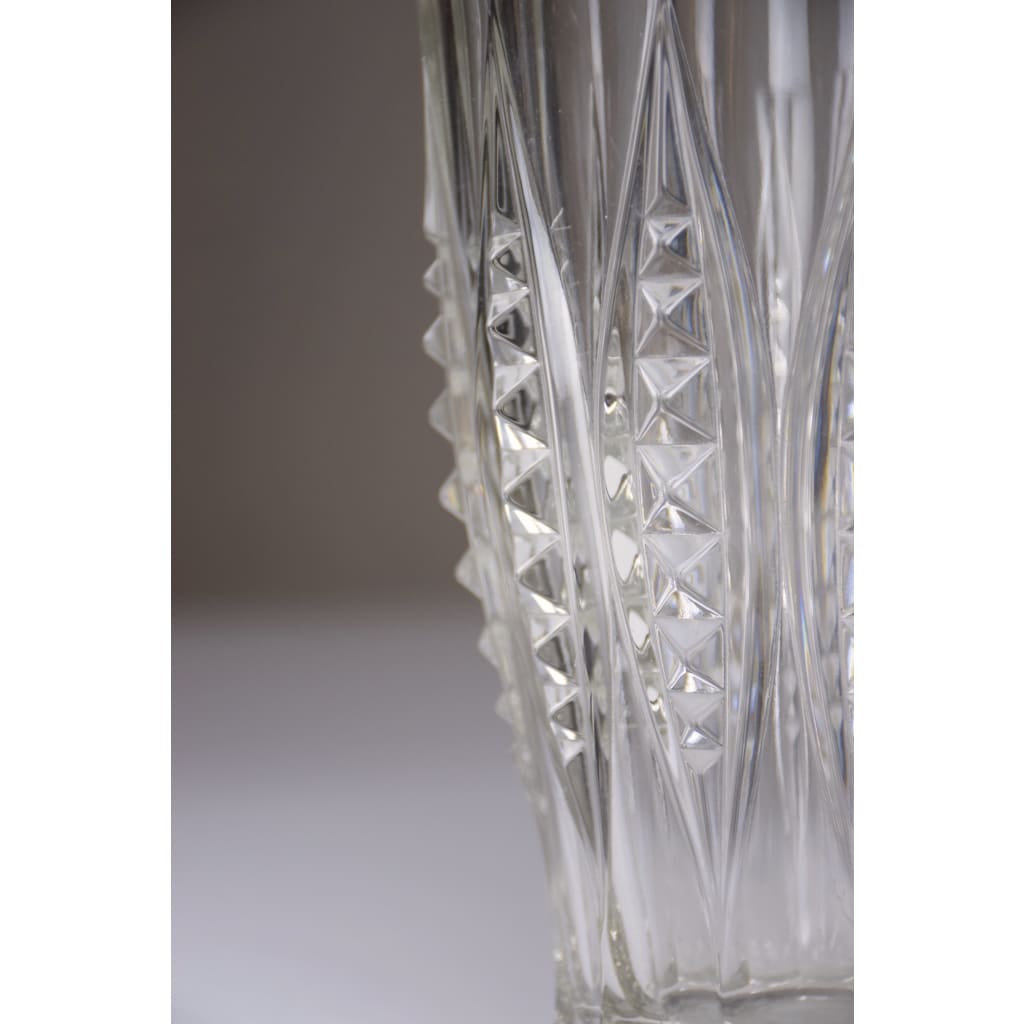 1930's Art Deco Charles Graffart Cut Crystal Vase - Spirit Gallery 