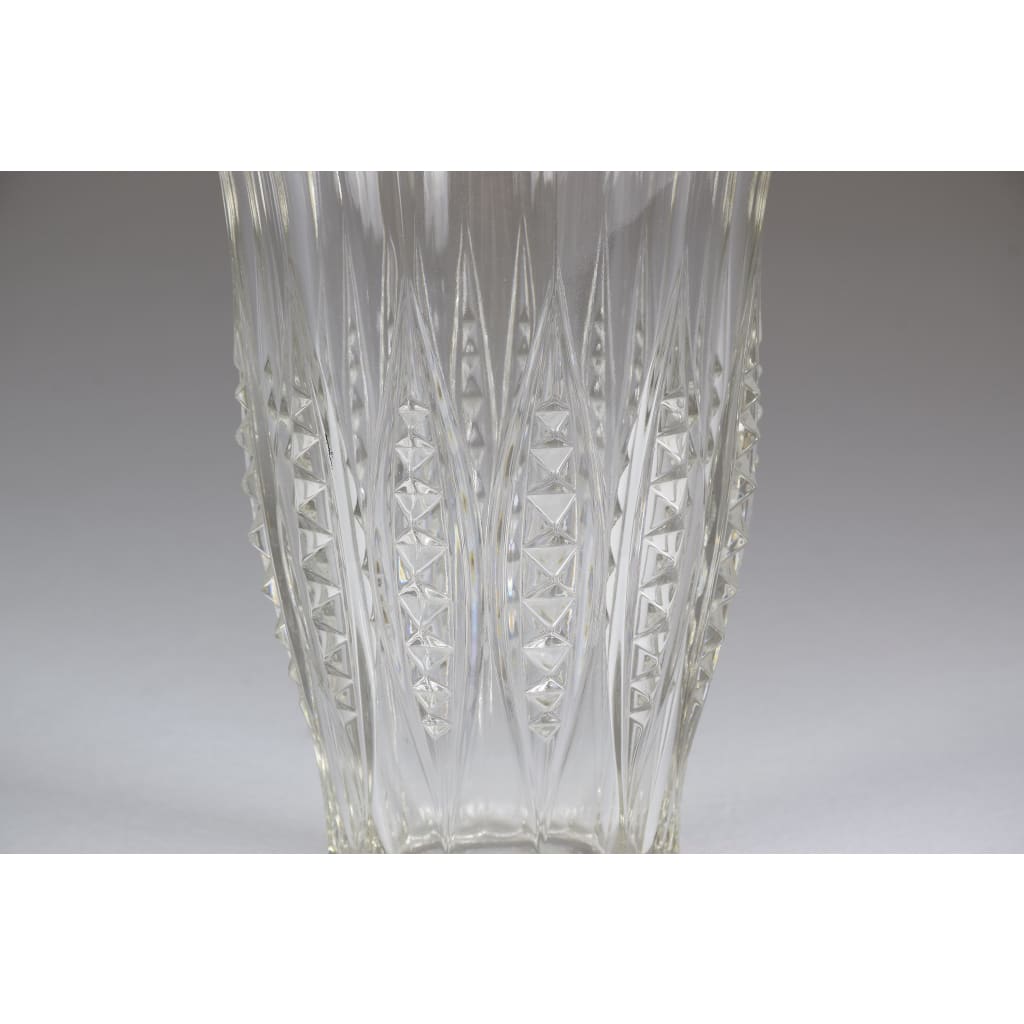 1930's Art Deco Charles Graffart Cut Crystal Vase - Spirit Gallery 