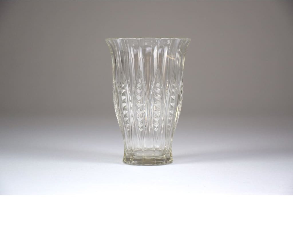 1930's Art Deco Charles Graffart Cut Crystal Vase - Spirit Gallery 