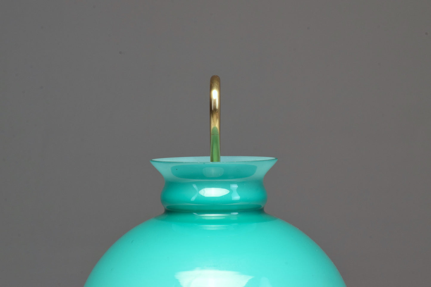 1950's Mid-Century Ignazio Gardella Turquoise Brass Table Lamp - Spirit Gallery 