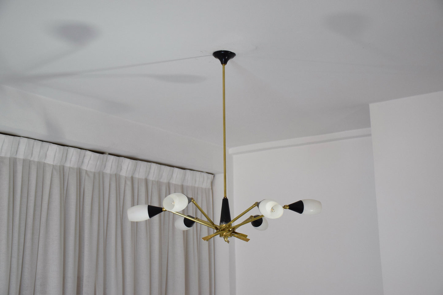 20th Century Italian 6-Arm Chandelier by Stilnovo, 1950's - Spirit Gallery 