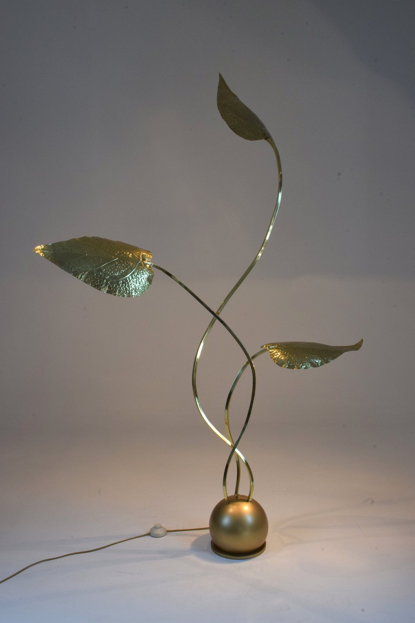 20th Century Rare Brass Floor Lamp by Tommaso Barbi, 1970's - Spirit Gallery 