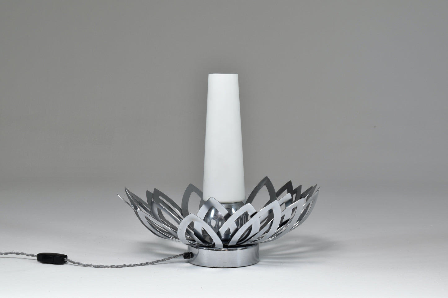 1970's Stainless Steel Flower Lamp by Jacqueline Trocmé - Spirit Gallery 