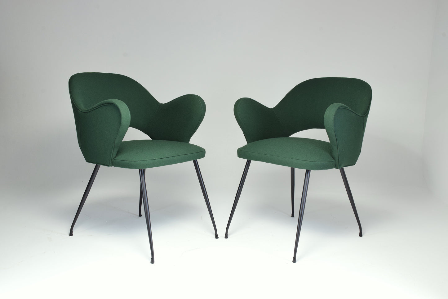 1950s Pair of Italian Green Armchairs - Spirit Gallery 