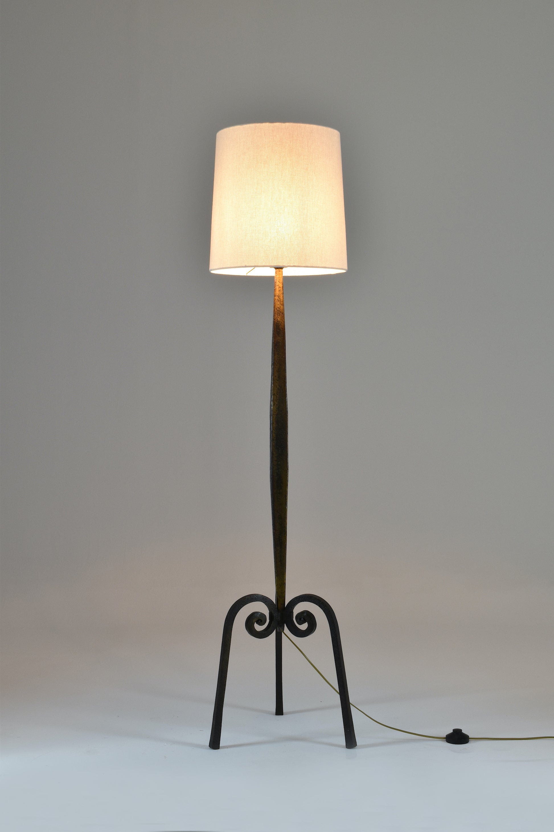 1940's French Wrought Iron Floor Lamp - Spirit Gallery 