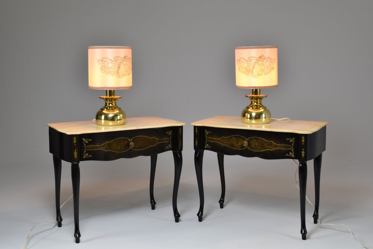 Paire de lampes de table italiennes en laiton des années 1960 par Goffredo Reggiani