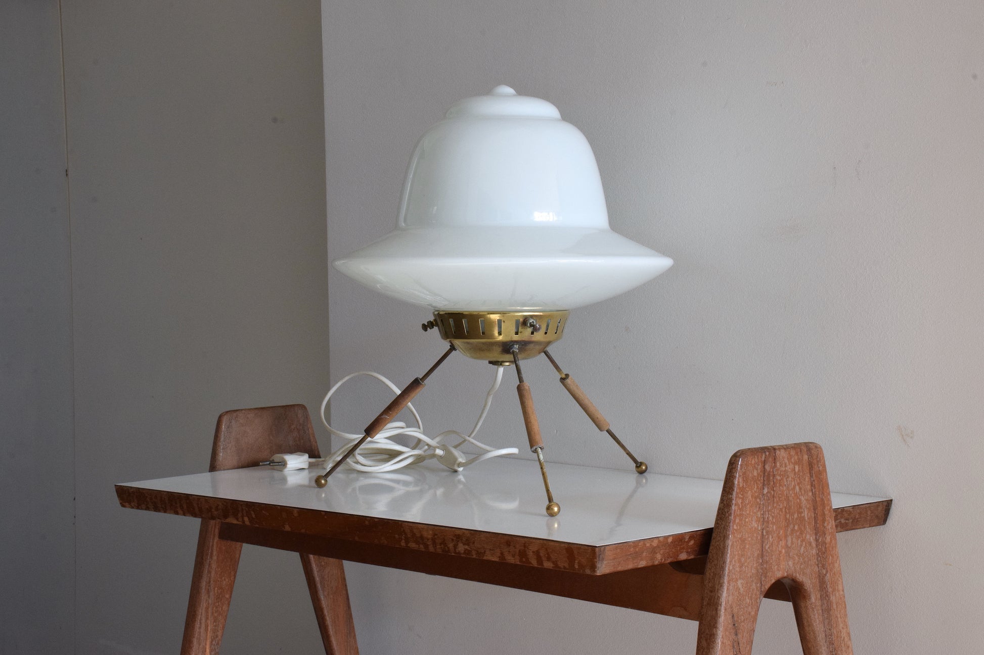 20th Century French Brass Table Lamp, 1960s - Spirit Gallery 